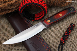 Туристический нож Росомаха D2, накладки micarta Red & Black